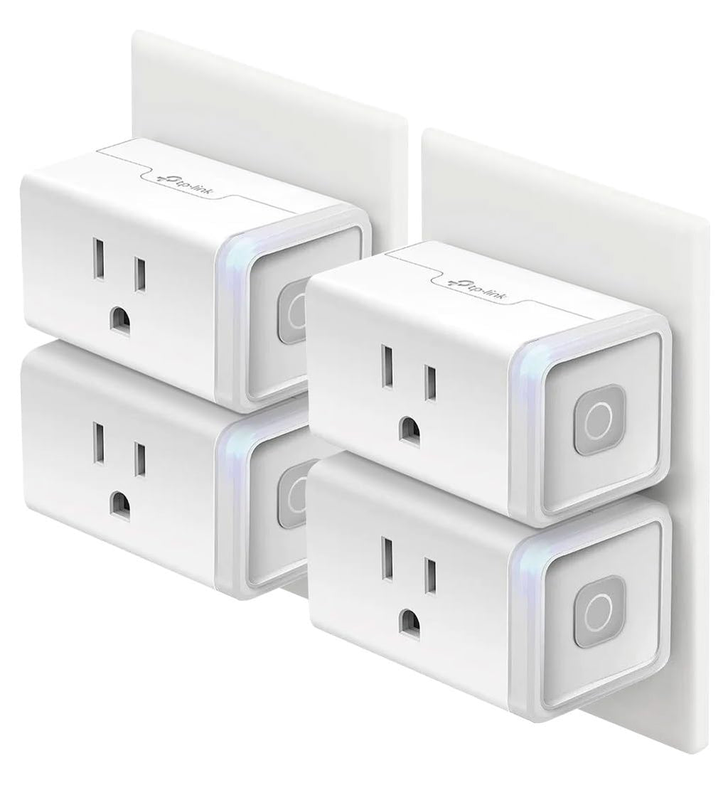 Kasa Smart Plug HS103P4, Smart Home Wi-Fi Outlet Works with Alexa, Echo, Google Home & IFTTT, No Hub Required, Remote Control, 15 Amp, UL Certified, White
