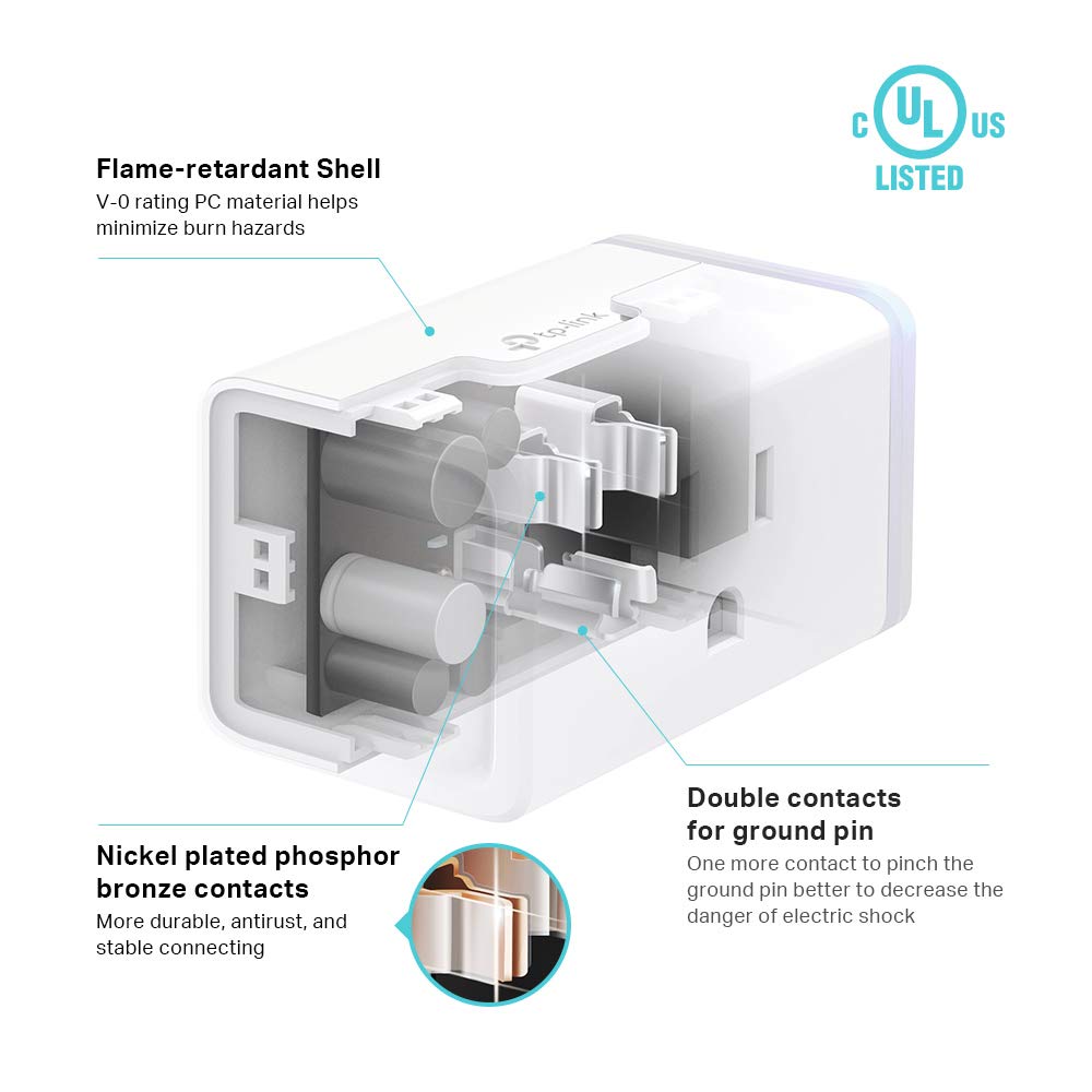 Kasa Smart Plug HS103P4, Smart Home Wi-Fi Outlet Works with Alexa, Echo, Google Home & IFTTT, No Hub Required, Remote Control, 15 Amp, UL Certified, White