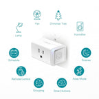 Kasa Smart Plug HS103P4, Smart Home Wi-Fi Outlet Works with Alexa, Echo, Google Home & IFTTT, No Hub Required, Remote Control, 15 Amp, UL Certified, White