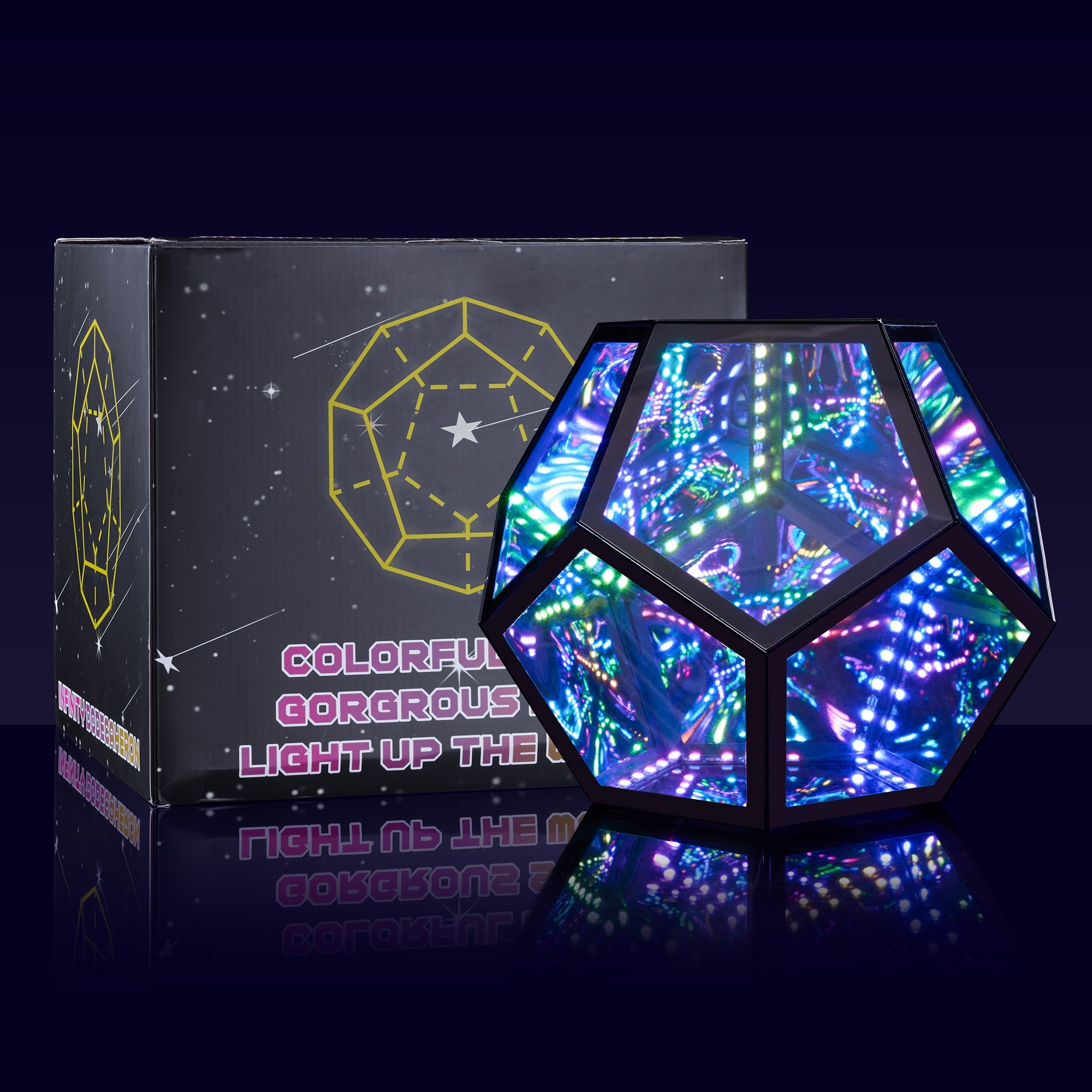 Infinity Dodecahedron Magic Table Lamp-1