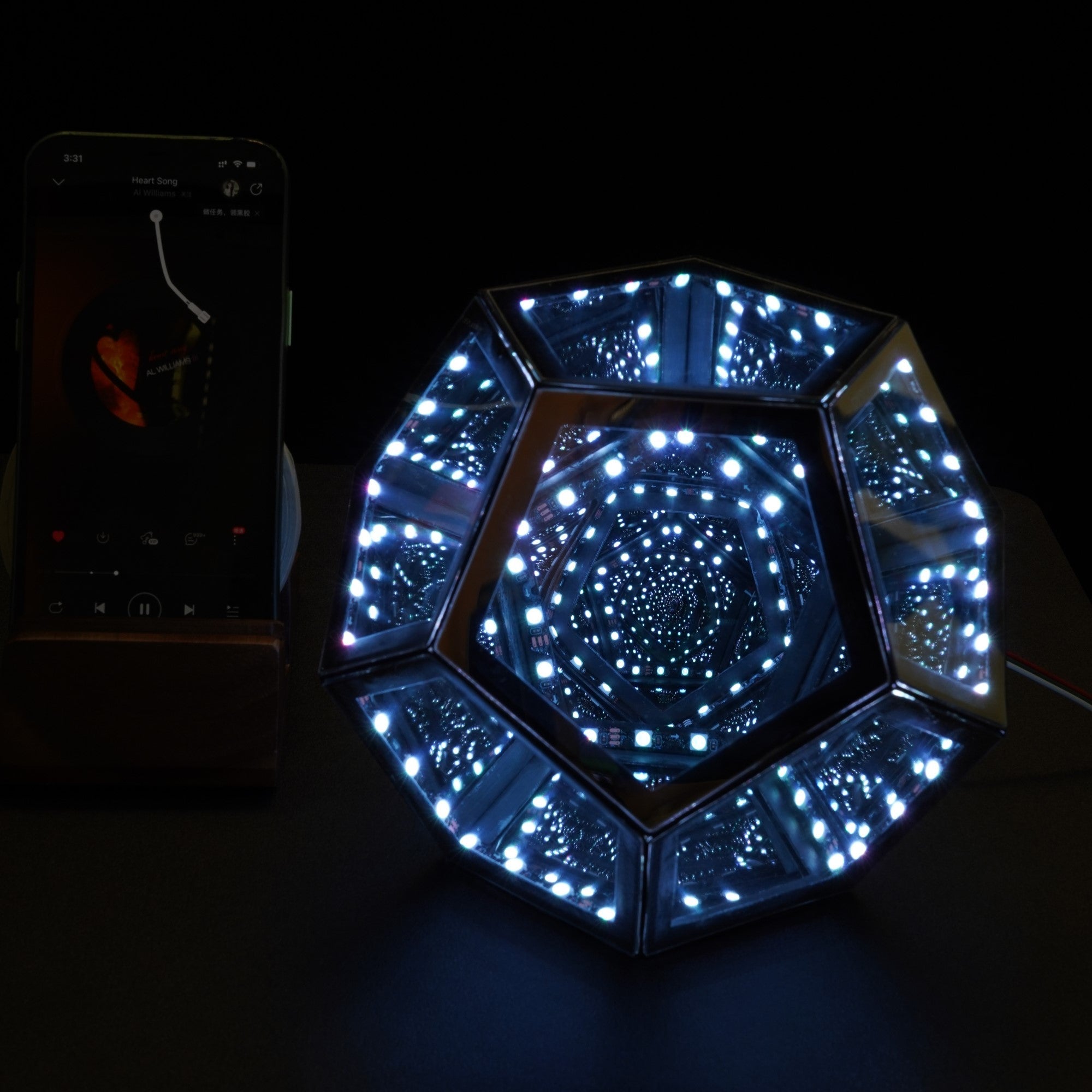 Infinity Dodecahedron Magic Table Lamp-3
